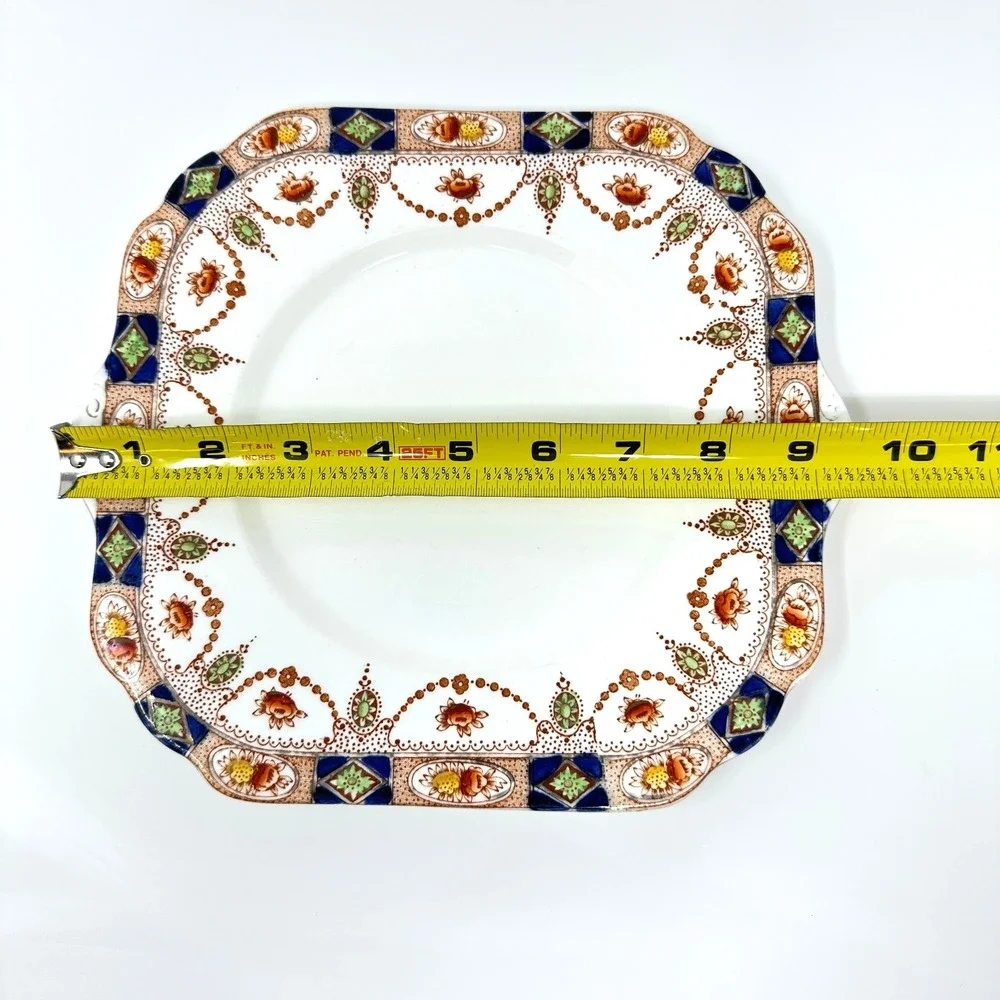 Vintage Gladstone China‎ Imari Floral Square Plate 9 Inch England